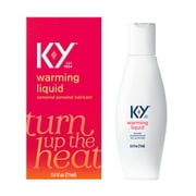 K-Y Warming Liquid Lube, Sensorial Personal Lubricant, Glycerin Based Formula, Safe to Use with Latex Condoms, For Men, Women and Couples, 2.5 FL OZ