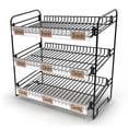 thumbnail image 1 of DS THE DISPLAY STORE Black 3 Tier Candy Display Rack &ndash; Chip Display for Snack Vendors, Food Trucks, Concession Stands & Retail Storefronts, 1 of 9