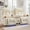 Beige, variant on IPKIG Wall Hugger Power Recliner Loveseat with Massager, Heater, Bluetooth, LED Lights & Console, Velvet Brown Home Theater Seating Sofa