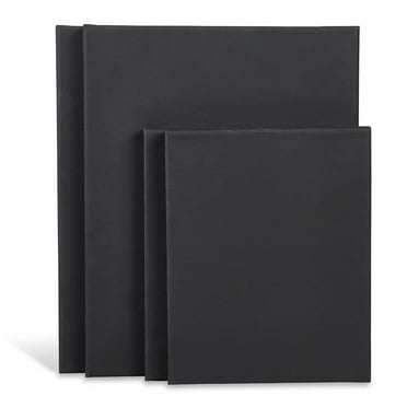 KINGART® Stretched Black Canvas Multipack 4-Pack (2 ea. 8x10 & 11x14)
