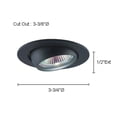 thumbnail image 1 of Jesco Lighting RH43-ST Mini Recessed Eyeball- Die Cast Aluminum- Satin Chrome, 1 of 1