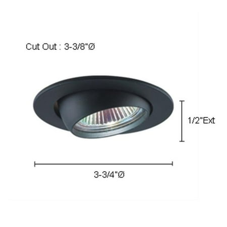 

Jesco Lighting RH43-ST Mini Recessed Eyeball- Die Cast Aluminum- Satin Chrome