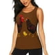 thumbnail image 1 of Balery Chicken Farm Animal Camiseta sin mangas estampada ligera para mujer, tops de entrenamiento sin mangas, camisetas de yoga transpirables de secado rápido.-Small, 1 of 7