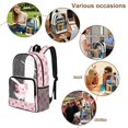 thumbnail image 5 of Whosucclay Watercolor Cherry Blossom with Gradient Salamander 17 Inch Clear Backpack for Girls Boys, Large Capacity Transparent Backpack for Middle School, 5 of 10