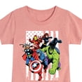 thumbnail image 3 of Marvel The Avengers - American Flag - Toddler And Youth Girls Fitted Short Sleeve Graphic T-Shirt, 3 of 5