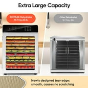800W Food Dryer With 10 Trays -86~194℉Adjustable Temperature And 24-Hour Timer, Smart Fruit And Vegetable Dehydrator For Making Healthy Snacks, Jerky, And Dried Fruit