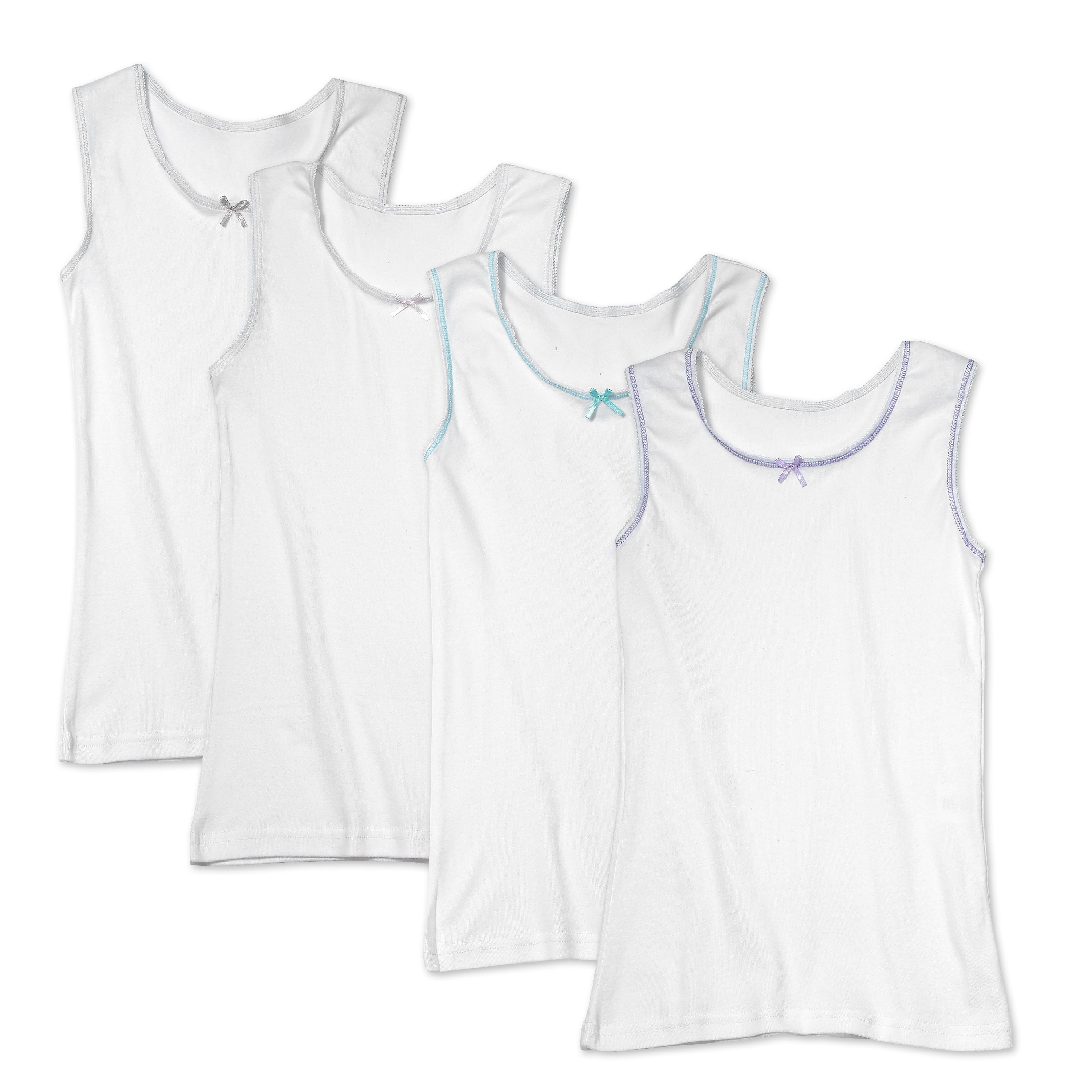 Buyless Fashion Boys Undershirts Tank Top White Soft Cotton Pack of 4