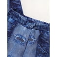 thumbnail image 6 of HWJAD 6M-3Y Toddler Boys Denim Print Outfit Kids Short Sleeve Button Down Shirt & Shorts Set Infant Baby Boy Summer Clothes, 6 of 8