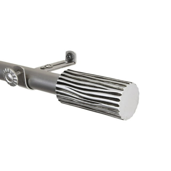 Home Decorative Cedar Curtain Rod 66-120" - Satin Nickel