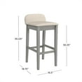 thumbnail image 2 of Hillsdale Maydena 30" Wood Contemporary Bar Stool in Gray Finish, 2 of 17