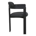 thumbnail image 7 of Jazmin Contemporary Dining Chair in Black Brushed Wood Finish and Charcoal Fabric - Set of 2, 7 of 7