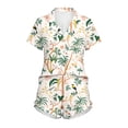 thumbnail image 3 of BaoFuBaoMei Button up Pajamas Women Shorts Set 2 Piece Tree Printed Pjs Sleepwear Short Sleeve Tops and Shorts Loungewear Comfy Soft Sleepwear, 3 of 7