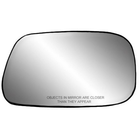 80176 - Fit System Passenger Side Non-heated Mirror Glass w/ backing plate, Toyota Camry Sedan 02-06, 4 1/ 16" x 6 13/ 16" x 6 9/ 16" (Japan Built)