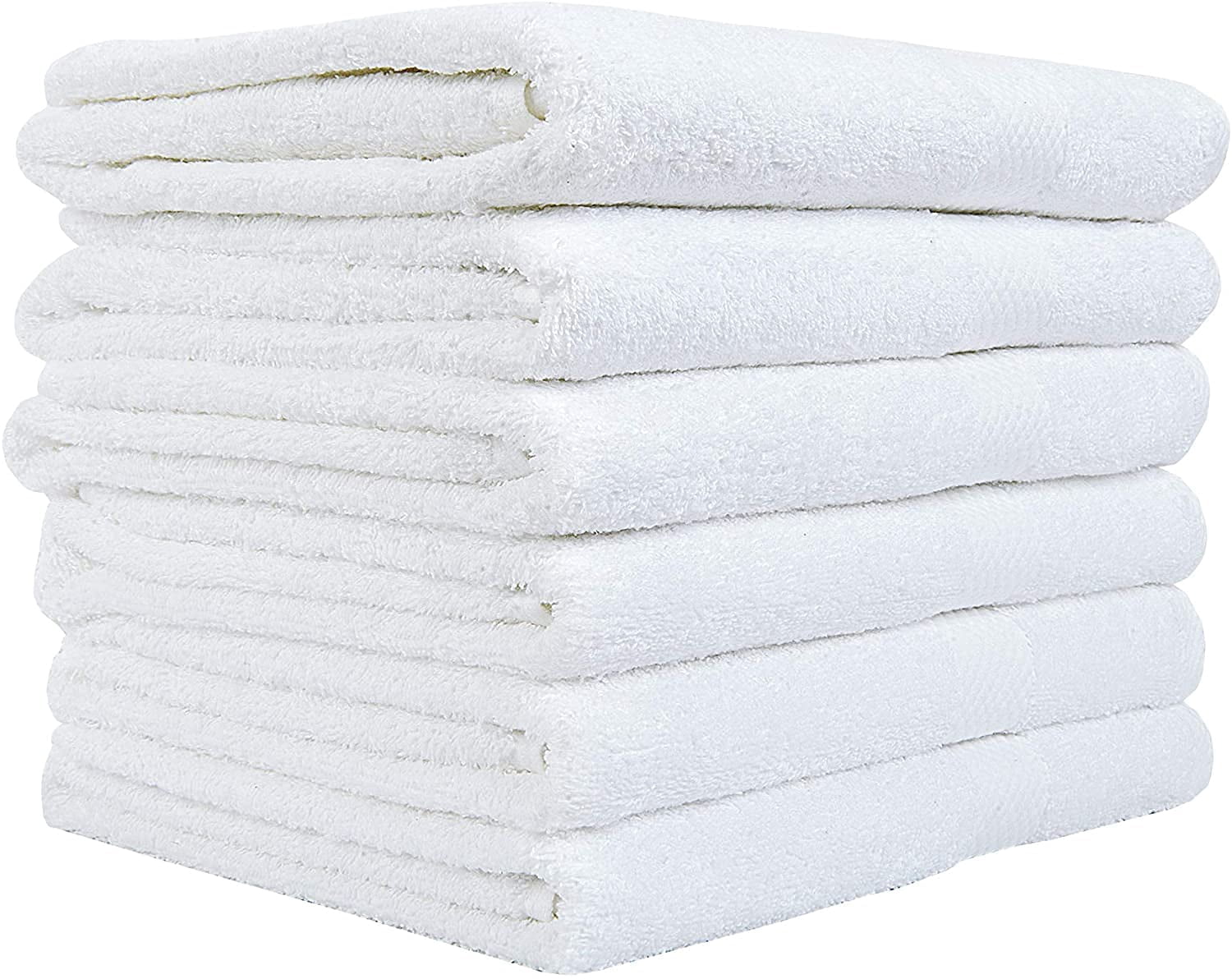 Linteum Textile 100% Soft Cotton household Premium Bath Towels (12-Pack, 24x50 in, White)