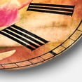 thumbnail image 3 of Designart 'Tulips on Abstract Red Background' Traditional Wall Clock, 3 of 3