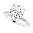 thumbnail image 5 of Talia Moissanite Engagement Ring Oval Solitaire Hidden Halo, 5 of 5