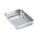 thumbnail image 5 of Bandeja de horno con rejilla de malla rectangular para cocinar, resistente, de acero inoxidable. 36x27x7cm, 5 of 9