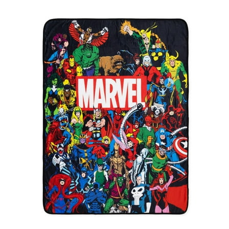 Marvel Comics Superheroes Fleece Throw Blanket | 45 x 60 Inches