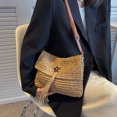 thumbnail image 3 of Bolsa s de paja hechos a mano para mujer s de playa Ehuebsd con borlas tejido de rafia bolsos cruzados de hombro para vacaciones 2022, 3 of 9