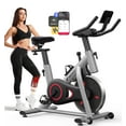 thumbnail image 1 of MERACH Exercise Bike, Brake Pad Stationary Bike with Exclusive App, Low Noise Indoor Cycling Bike with 300lbs Weight Capacity, Tablet Mount and Fitness Courses for Weight Loss, 1 of 8