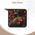thumbnail image 3 of Sikiie Vintage Floral Skull Pot Holders Kitchen Insulation Mats Heat Resistant Pot-Holder Oven Anti-Scald Pads for Cooking Baking, 7.1*7.1inch, 3 of 8