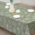 thumbnail image 4 of Green Plants Tablecloth 60x102 Inch Rectangle Sage Wildflowers Table Cloth Washable Floral Herbs Table Cover for Seasonal Spring Summer Home Kitchen Picnic Decoration Supplies, 4 of 6