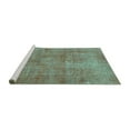 thumbnail image 2 of Ahgly Company Machine Washable Indoor Square Persian Turquoise Blue Traditional Area Rugs, 5' Square, 2 of 4