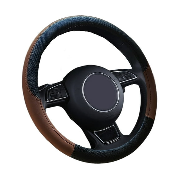 Antislip Steering Wheel Protective Cover Trim All Season PU Leather Nonslip Grip For Safe Driving