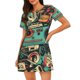 thumbnail image 1 of Disketp Retro Pop Art Collage para Camisón Corto de Manga Corta para Mujeres, Camisón Cómodo con Escote Redondo, Bonito y Confortable, 1 of 6