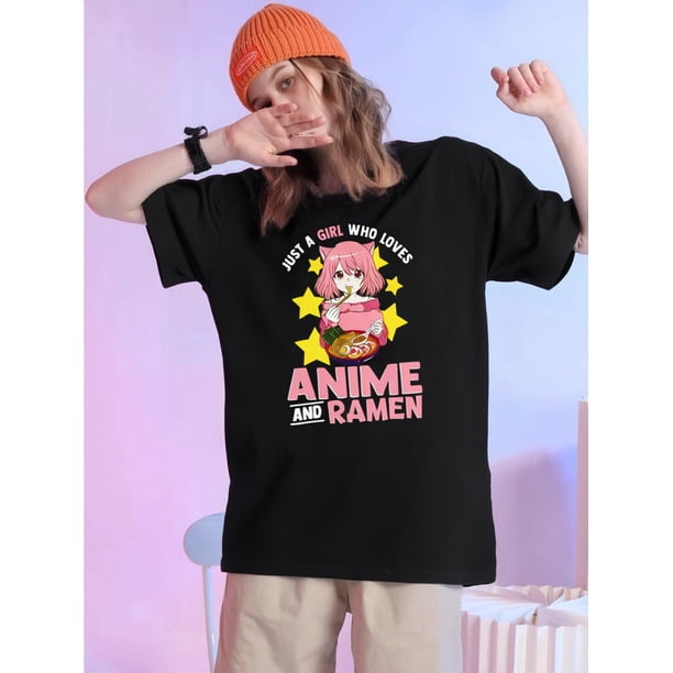 Playera Deportiva Manga Corta Mujer Dry-FitWomen's Casual Cartoon Noodle Print T-Shirt - Comfy Cotton Blend, Crew Neck, Short Sleeve, Perfect for Sports & Outdoor ActivitiesFather's Day, Mother's Da