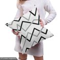 thumbnail image 4 of Ambesonne Black and Grey Fabric by the Yard Upholstery, Angled Stripes, 2 Yards, Black and Pale Grey, 4 of 4