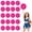 Colorful Mixed Rose Red, variant on Cheerleading Pom Poms 18 Pcs, with Four Finger Handle Cheerleading Handheld Squad Pompoms for Sports Team Cheer Spirit Games Dance Party Adults