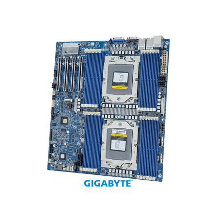 GIGABYTE MZ73-LM1 Motherboard - AMD EPYC™ 9005/9004 - E-ATX DP PCIe Gen4 cTDP 400W