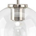 thumbnail image 6 of Eden Home 14.25" Transitional Metal Wall Sconce in Silver and Clear, 6 of 6
