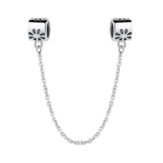 Disney Spacer Clip Charms Safety Chain 925 Sterling Silver Pave Daisy Heart Charms Fit Pandora Bracelet Jewelry DIY Luxury Gift Gao Jinjia LED
