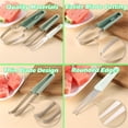 thumbnail image 3 of TETOU 1Pc Watermelon Cutter Slicer, 3-in-1 Watermelon Cutter Slicer Tool, Stainless Steel Watermelon Popsicle Cutter for Kitchen Home - Green, 3 of 6