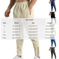 thumbnail image 4 of MXALUOB Men's Running Pants Ankle Zipper Tapered Jogger Pant Elastic Waist Athletic Trousers with Zip Pockets for Training Fitness, 4 of 7