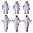 thumbnail image 7 of Halloween Ghost Cosplay Outfit Complete Costume Set, Classic White Dress Up Suit with Mask Accessories for Theme Party, Haunted House & EventsC L 54.78 Inch, 7 of 7