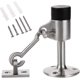 thumbnail image 1 of Heavy Duty Door Stop with Hook Stainless Steel Door Stopper Brushed Finish Wall Mounted with Rubber Buffer(1pc), 1 of 4