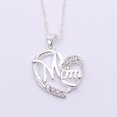 thumbnail image 4 of AYYUFE Rhinestone Mom Letter Love Heart Pendant Necklace Birthday, 4 of 8