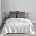 thumbnail image 2 of White Marble Texture Blanket, Fluffy Soft Cozy Blanket Flannel Plush Microfiber Couch Throw, Bedding, 40"x30", 2 of 7