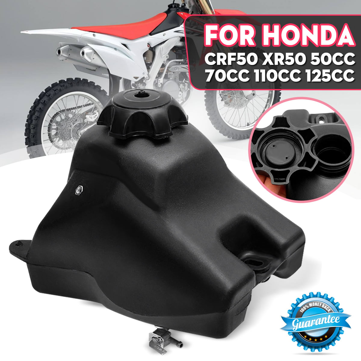Qtech Race Alloy CNC Motocross Enduro Quad ATV Fuel Cap For Honda XR CRF 50 