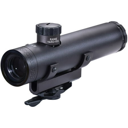 BSA Tactical Weapons 4x20mm Scope with 30/30 Duplex Reticle and AR Handle-Style Mount