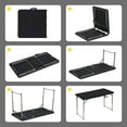 thumbnail image 2 of SUGIFT 4ft Folding Table, Adjustable Height Camping Table Office Table for Indoor/Outdoor Picnic Camping Bench, Black, 2 of 7