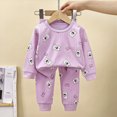 thumbnail image 2 of xaweyi Infant Toddler Boys Girls Knit Sweater Two Piece Outfit Long Sleeve Tops and Leggings Soft Fall Season Homewear Clothes Size 6-12 Months, 2 of 6
