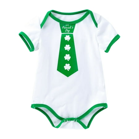 

Rovga Bodysuit For Boys Baby Girls Boys Print Spring Summer St.Patric.K S Day Short Sleeve Romper Bodysuit Clothes