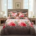 thumbnail image 3 of Dolce Mela DM708Q Ensemble de Housse de Couette, Literie Florale Format Grand Lit, Dolce Mela - Assortiment de Roses DM708Q, 3 of 3