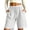 White, variant on CQONEPT Women's Oversize Bermuda Shorts Drawstring Casual Loose Elastic Waist Summer Running Athletic Gym Yoga Shorts with Pockets Gray XL