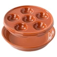 thumbnail image 1 of Snail Plate Grill Accessories BBQ Snail Shape Appetizer Plate Ceramic Coffee, 1 of 4