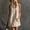 Khaki, variant on QUNYINEY Striped Womens Sundresses Casual Mini Summer A Line Sleeveless Tank Dress with Pockets Cowl Neck Loose Fit Dresses